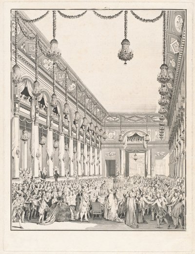 Das königliche Fest - Fest anlässlich der Geburt von Monseigneur le Dauphin, 21. Januar 1782 von Jean Michel Moreau the Younger