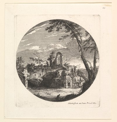 Die Ruinen im Hintergrund von Jean Morin