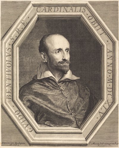 Kardinal Guido Bentivoglio von Jean Morin, after Sir Anthony van Dyck