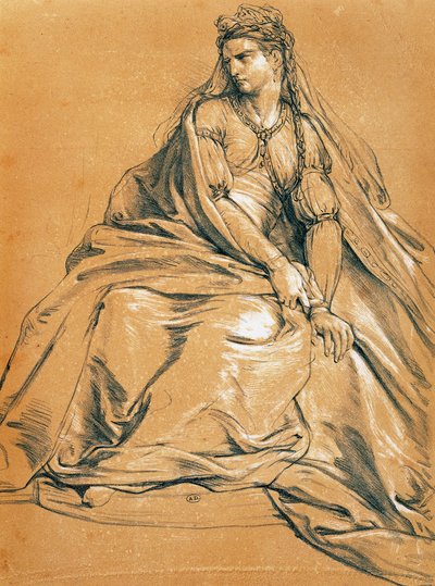 Die Schauspielerin Adrienne Lecouvreur in der Titelrolle von Andromaque von Jean Racine