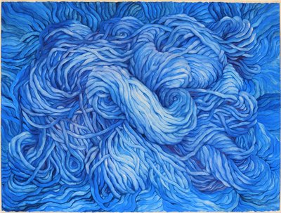 Wolle Kobaltblau, 2013 von Jeanne Maze