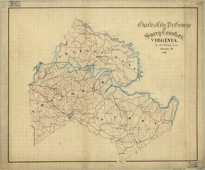 Charles City, Pr. George und Surry Grafschaften, Virginia von Jedediah Hotchkiss