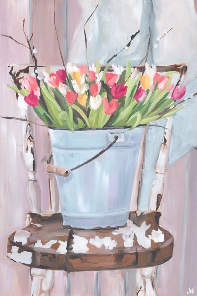 Eimer mit Blumen von Jenny Westenhofer