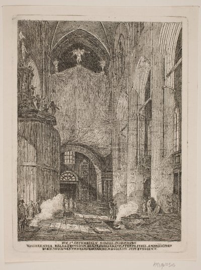 Das Innere der St. Catharina Kirche in Hamburg von Jes Bundsen
