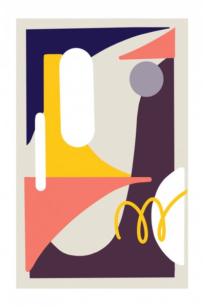 Farbige abstrakte Formen von Jilli Darling