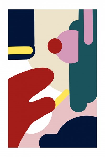 Farbige abstrakte Formen von Jilli Darling