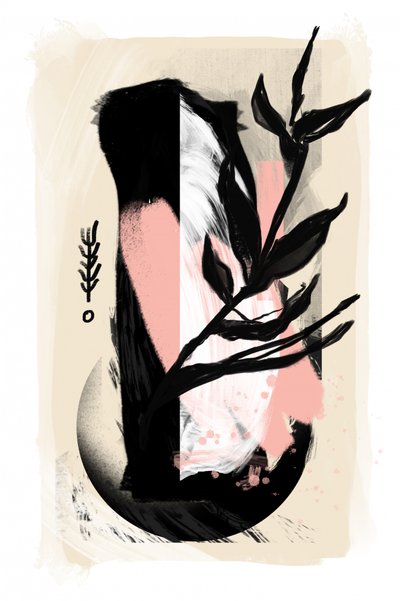 Moderne botanische Abstraktion von Jilli Darling