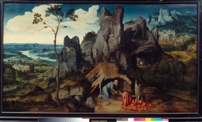 Heiliger Hieronymus in der Wüste von Joachim Patinir