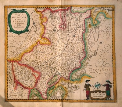 Karte von Modena aus Theatrum civitatum et admirandorum Italiae von Joan Blaeu, Gravur von Joan Blaeu