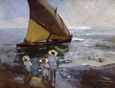 Am Strand, Valencia, 1907 von Joaquín Sorolla