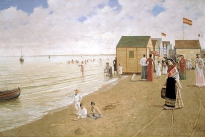 Strand von Sanlúcar de Barrameda, 19. Jahrhundert von Joaquin Turina Arenal
