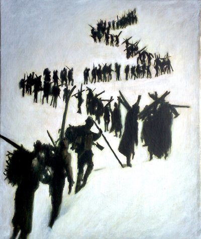 Soldaten im Schnee ca. 1999 von Joby Hickey