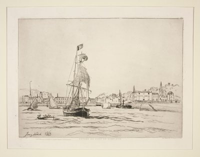 Eingang zum Hafen von Honfleur von Johan Barthold Jongkind