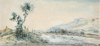 Landschaft am Fluss Le Drac nahe Grenoble von Johan Barthold Jongkind