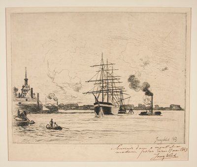 Der alte Hafen von Rotterdam von Johan Barthold Jongkind