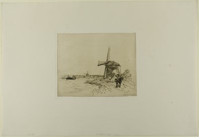 Der Treidelpfad, aus Cahier de six eaux-fortes, vues de Hollande von Johan Barthold Jongkind