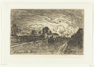 Ausgang des Krankenhauses Cochin (Faubourg Saint-Jacques, Paris) von Johan Barthold Jongkind
