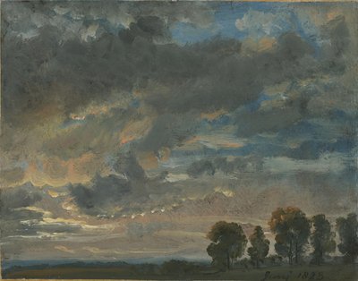 Wolken am Abend von Johan Christian Dahl