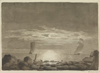 Zu überspringen im Mondschein von Johan Christian Dahl