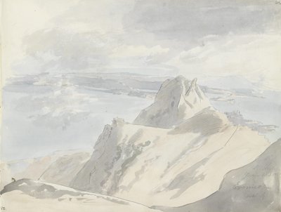 Blick vom Monte Epomeo auf den Golf von Neapel, Ischia von Johan Christian Dahl