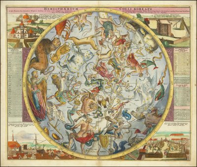 Hemisphaerium Coeli Boreale in quo Fixarum loca secundum Eclipticae ductum ad anum 1730 von Johan Gabriel Doppelmayr