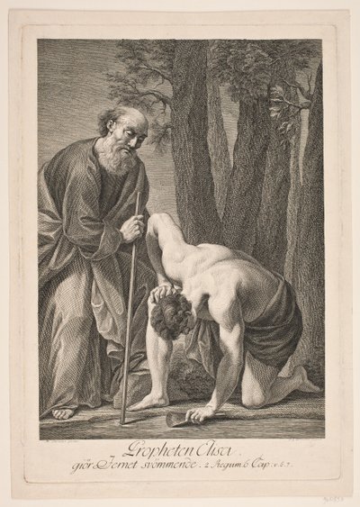 Der Prophet Elisa lässt das Eisen schwimmen von Johan Georg Preisler