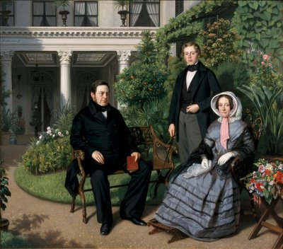 Porträt der Familie Metelerkamp von Johan Heinrich Neuman