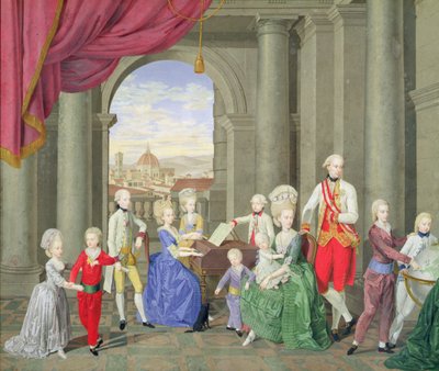 Die Familie von Peter Leopold, Großherzog der Toskana (1747-92), später Leopold II., Heiliger Römischer Kaiser, ca. 1782 von Johan Moll