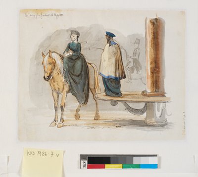 „Erinnerung an das Reithaus. 22. März 1844.“ von Johan Thomas Lundbye