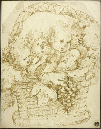 Korb mit Cupidos von Johann Boeckhorst