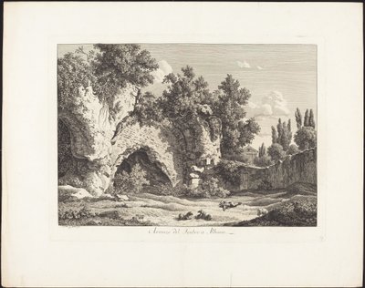 Überreste des Theaters in Albano von Johann Christian Reinhart