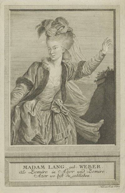 Aloisia Lange, geb. Weber 1760-1839 als Zemire, 1784 von Johann Esaias Nilson