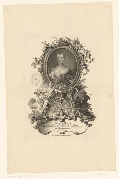 Porträt Juliana Maria von Sleeswijk Hollsteyn von Johann Esaias Nilson