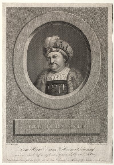 Der Perser - Porträt von Franz Wilhelm Kreuchauf, 1869 von Johann Friedrich Bause