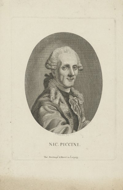 Porträt des Komponisten Niccolò Piccinni 1728-1800, ca. 1790 von Johann Friedrich Schröter