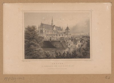 Ansicht der Hooglandse Kerk in Leiden von Johann Gabriel Friedrich Poppel