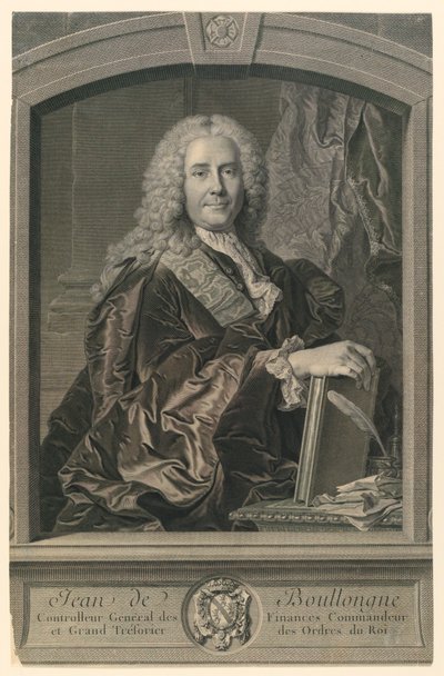 Porträt von Jean de Boullongne von Johann Georg Wille