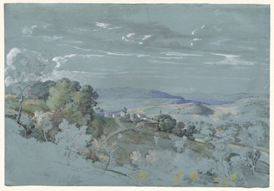 Die Hügel von Umbrien bei Perugia, 1830-1832 von Johann Georg von Dillis