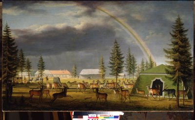 Die Menagerie im Park des Gatschina-Palastes von Johann Jakob Mettenleiter