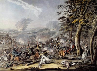Krieg der Vierten Koalition: Ansicht der Schlacht von Friedland von Johann Lorenz Rugendas