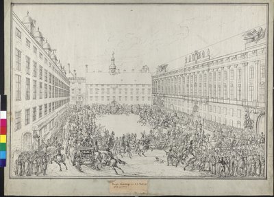 Hofschlittenfahrt während des Wiener Kongresses von Johann Nepomuk Hoechle