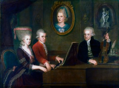 Die Familie Mozart, 1780-1781 von Johann Nepomuk della Croce