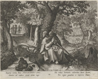 Heiliger Suatacopius als Einsiedler von Johann Sadeler (I)