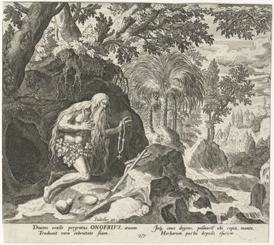 Onyphrius der Große als Einsiedler von Johann Sadeler (I)