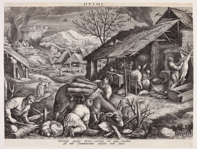 Der Winter- Hyems (Die vier Jahreszeiten) von Johann Sadeler I