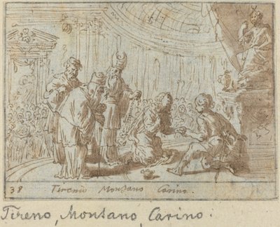 Tirenio, Montano und Carino von Johann Wilhelm Baur