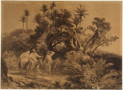 Abrahams Einzug ins gelobte Land (1. Mose 12, 5ff) von Johann Wilhelm Schirmer