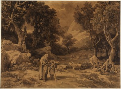 Der Gang zum Opfer (1. Mose 22, 6) von Johann Wilhelm Schirmer
