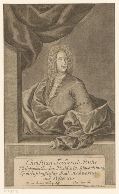 Porträt von Christian Friedrich Ruhe von Johann Wolfgang Heinrich Stockmar