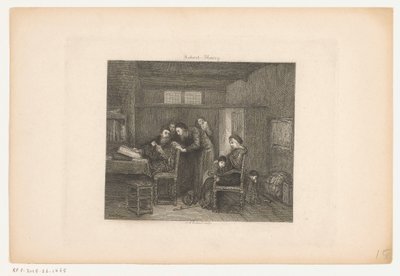 Interieur mit einem Administrator hinter seinem Schreibtisch von Johannes Arnoldus Boland